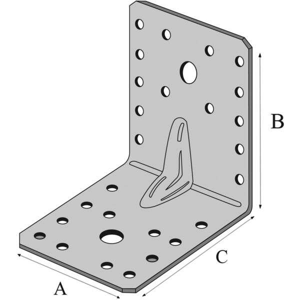 Image du produit EQUERRE RENFORCEE E2 65X90X90 MM EP 2.5MM (50)