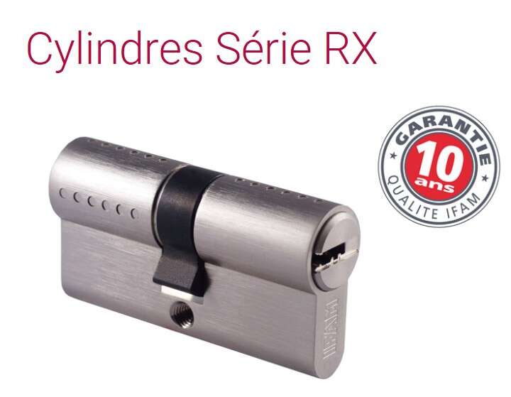 Image du produit CYLINDRE SECURISE EURO RX 30/30 NICKEL 60MM 5 CLES