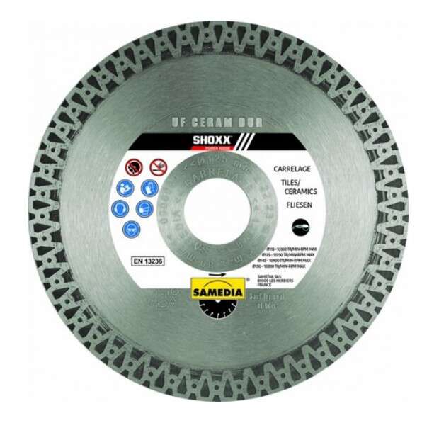 Image du produit DISQUE DIAMANT SHOXX GRES CERAM DUR UF &Oslash; 125X10X22.2MM