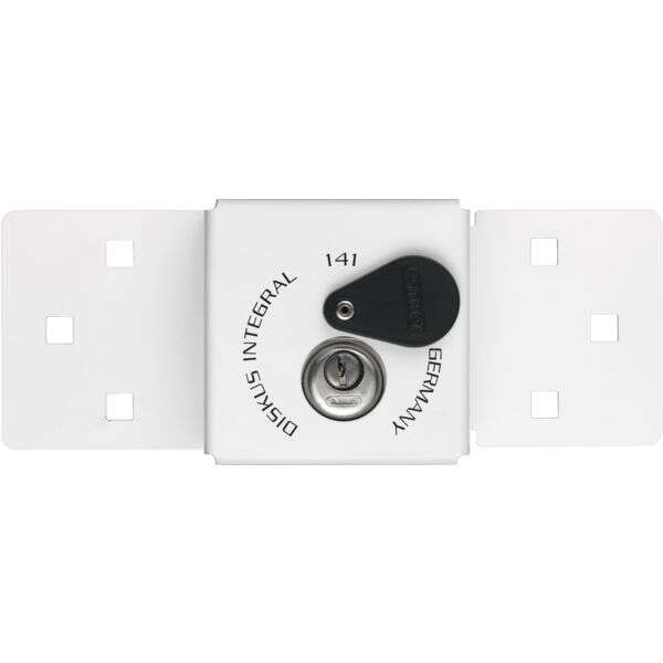 Image du produit PORTE CADENAS BLANC ABUS AVEC CADENAS DISKUS