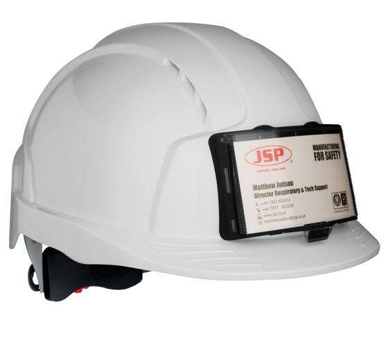 Image du produit CASQUE EVOLITE© AVEC PORTE BADGE BLANC