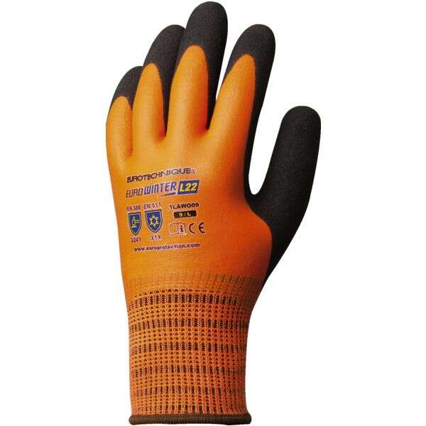 Image du produit GANT HIVER TOUT ENDUIT ORANGE NOIR