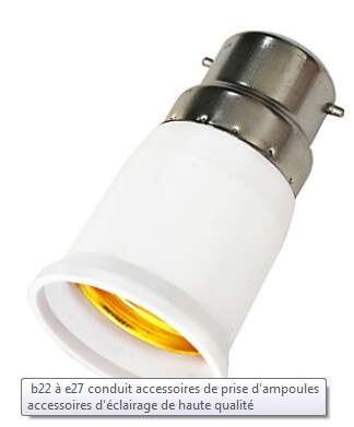 Image du produit ADAPTATEUR DE CULOT B22/E27