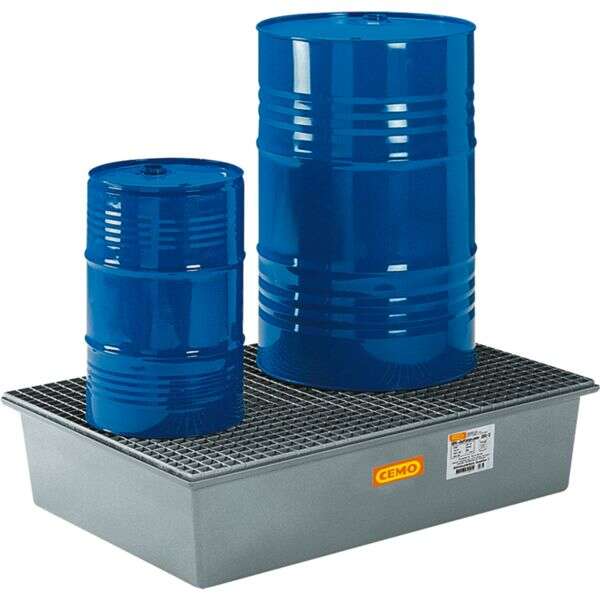 Image du produit BAC RETENTION POLYESTER 220L 4 FUT 128X128X21CM GRILLE