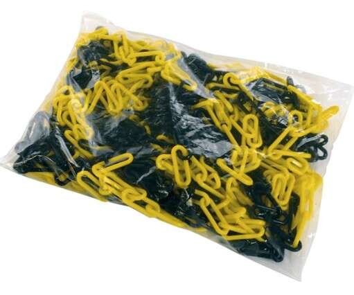 Image du produit CHAINE PLASTIQUE JAUNE NOIR Ø 8MM SAC DE 25M