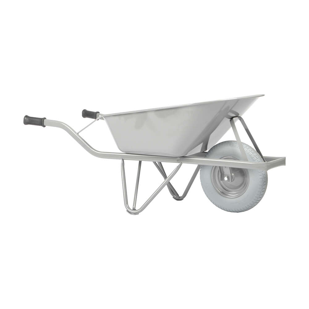 Image du produit BROUETTE GRIS 80L PRO ARRONDIE ET ROUE INCREVABLE