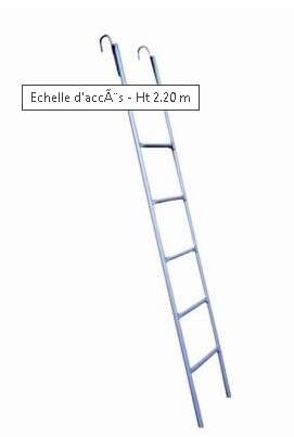 Image du produit ECHELLE ACIER ACCES 2.20M POUR ECHAFAUDAGE SODIMAT