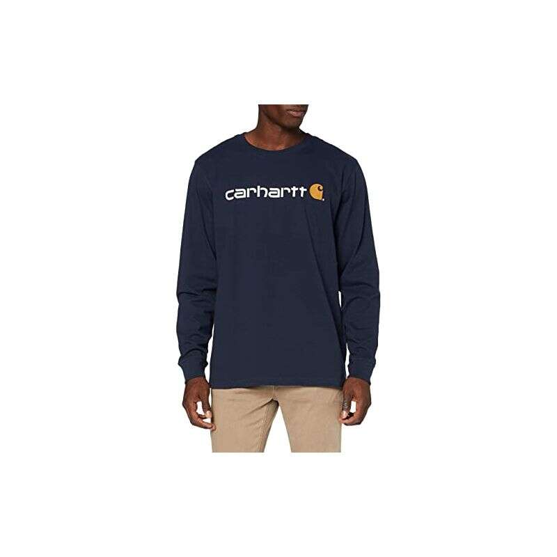 Image du produit T-SHIRT MANCHES LONGUES LOGO CARHARTT POITRINE104107 412 BLEU MARINE