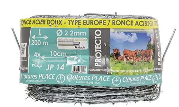 Image du produit RONCE GALVA CLASSE B Ø 2.2 MM 4X10 BOBINE 200M