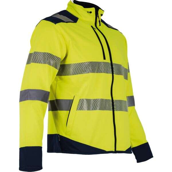 Image du produit VESTE BICOLORE MICROPOLAIRE FLASH HIVI JAUNE/MARINE 2245