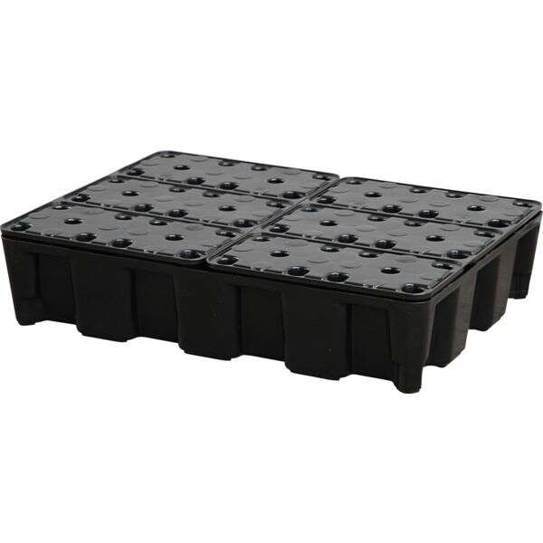 Image du produit BAC DE RETENTION POLYPRO NOIR 60L / 250 KG AVEC CAILLEBOTIS