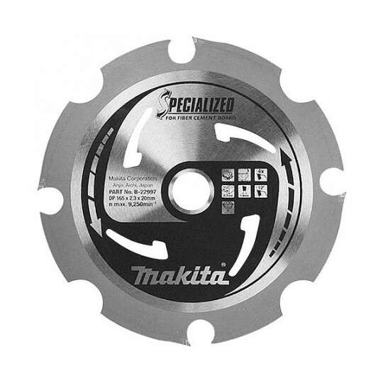 Image du produit LAME CARBURE MAKITA &Oslash;165 FIBRO CIMENT AL20 4 DENTS