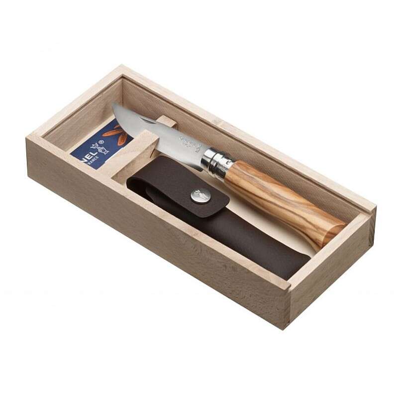 Image du produit PLUMIER COUTEAU OPINEL MANCHE OLIVIER VERNI AVEC COFFRET