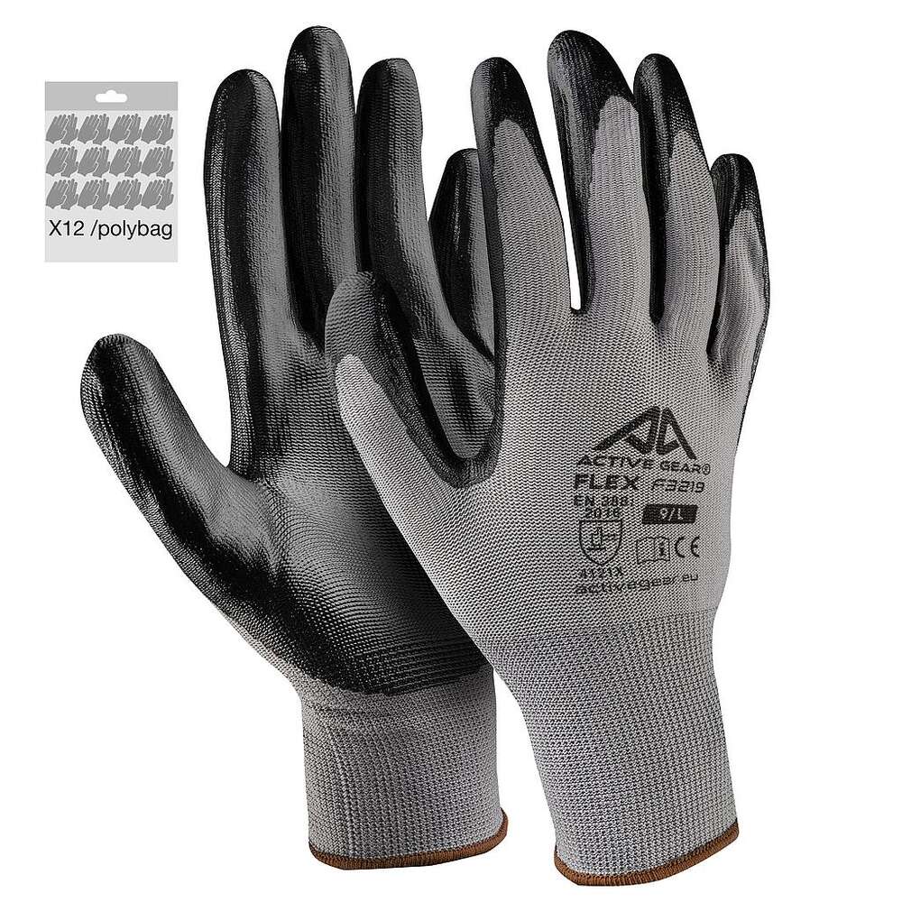 Image du produit GANT NYLON GRIS ENDUIT NOIR ACTIVE FLEX 4121X