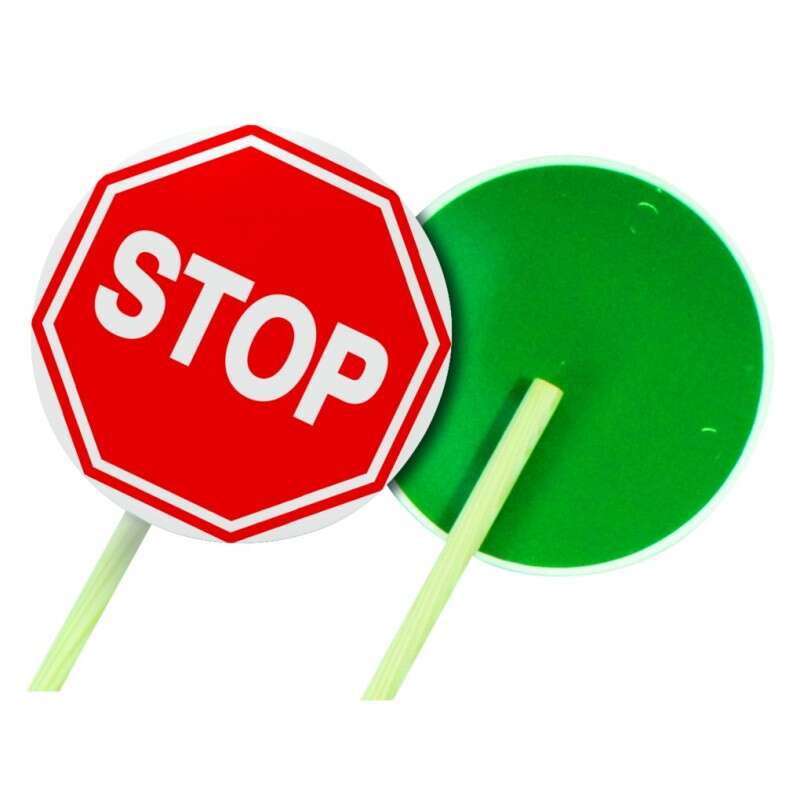 Image du produit PIQUET MOBILE &Oslash; 30CM K10 ROUGE STOP / VERT