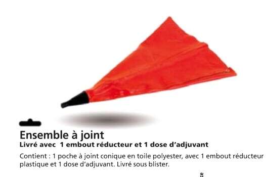 Image du produit ENSEMBLE POCHE A JOINT ROUGE TALIAPLAST 302101