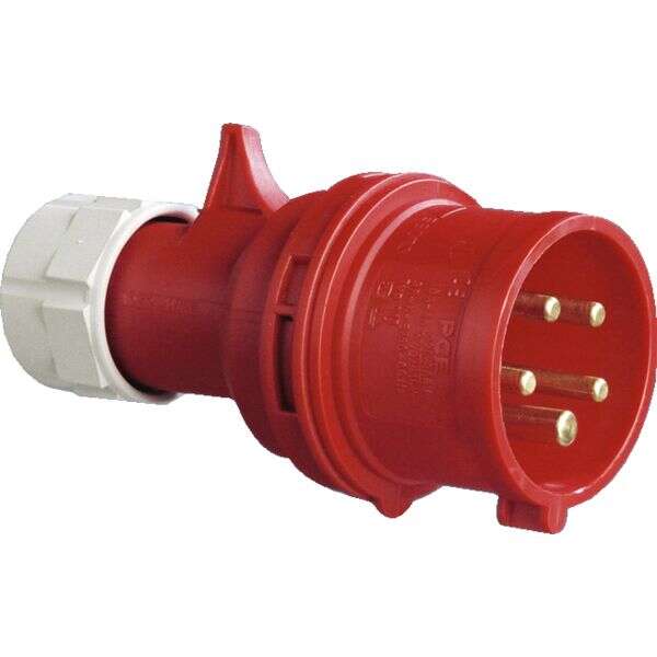 Image du produit FICHE 3P+T+N 16A MALE ROUGE PVC 380V C.E