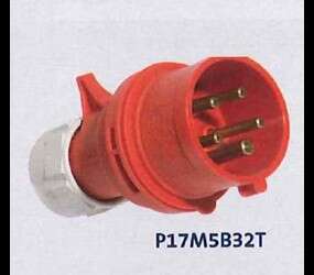 Image du produit FICHE 3P+T+N 32A MALE ROUGE PVC 380V C.E