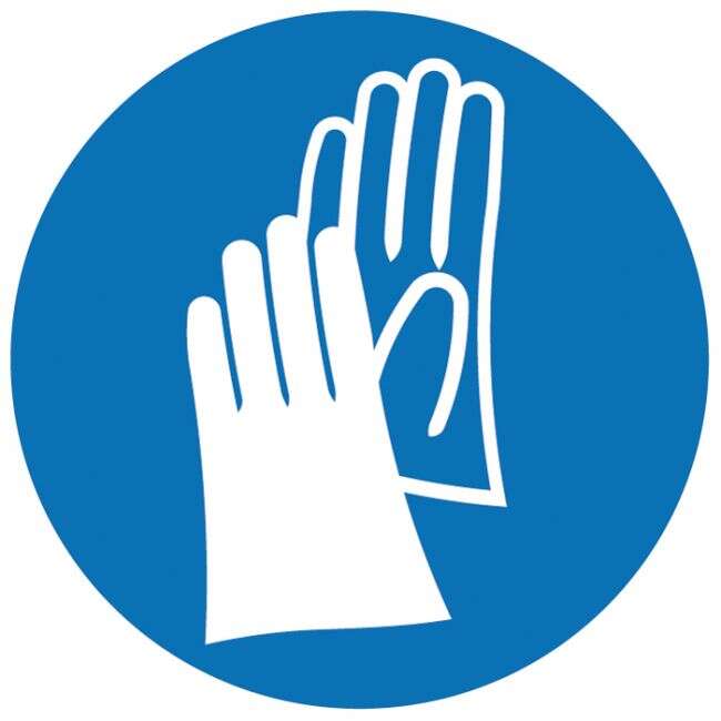 Image du produit PANNEAU PVC ROND &Oslash; 30CM "PROTECTION DES MAINS OBLIGATOIRE"
