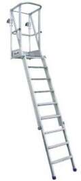 Image du produit ECHELLE ALU ACCES PREMURS BANCHES 2.90/4.05M FIXATION 75 / 200MM