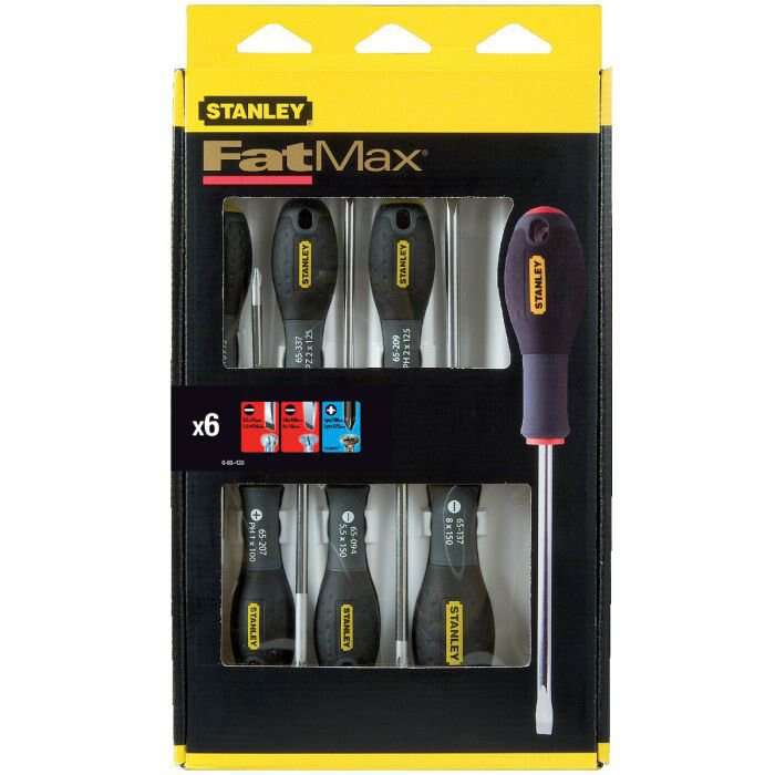 Image du produit JEU 6 TOURNEVIS STANLEY FATMAX 4 PLAT+2 PZ