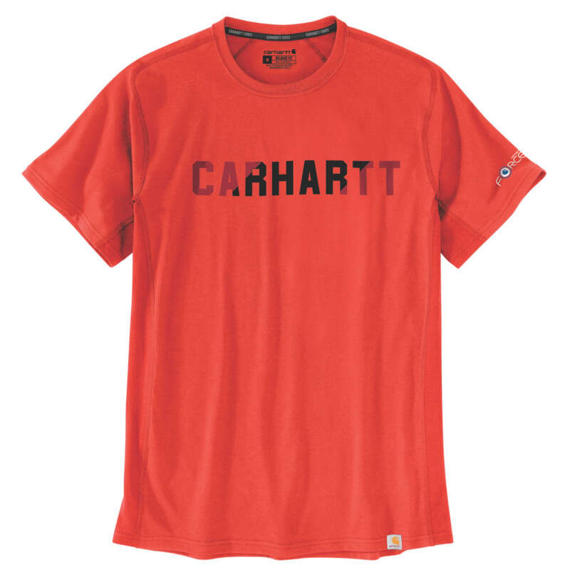 Image du produit T SHIRT FORCE FLEX BLOCK MANCHES COURTES ROUGE CARHARTT