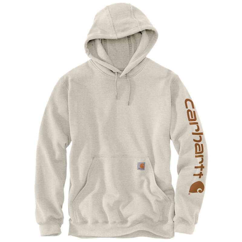 SWEAT A CAPUCHE CARHARTT BLANC LOGO MANCHE