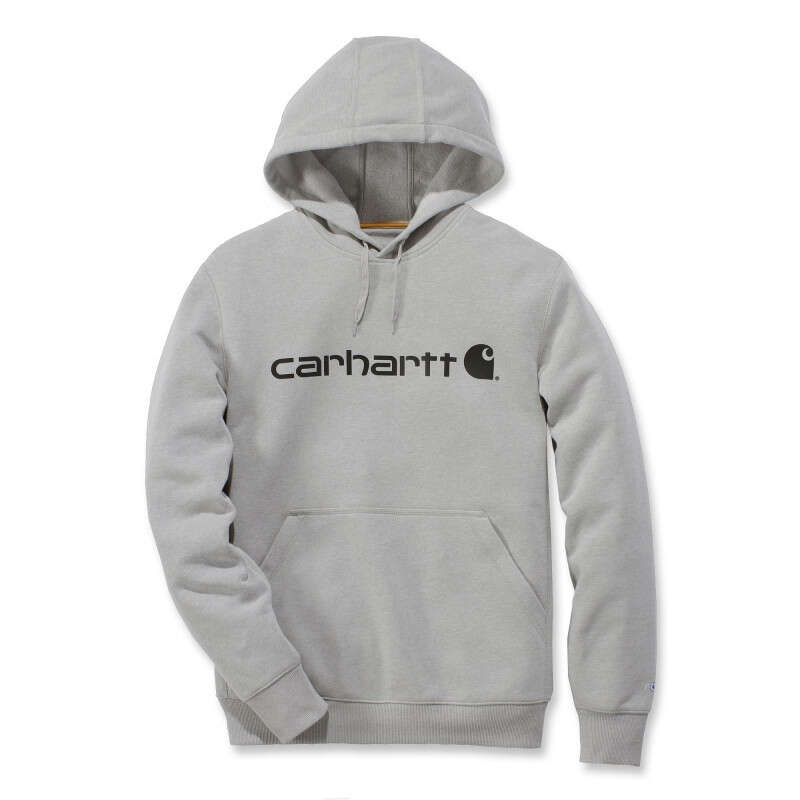 SWEAT A CAPUCHE CARHARTT LOGO POITRINE 103873 058 GRIS CHINE