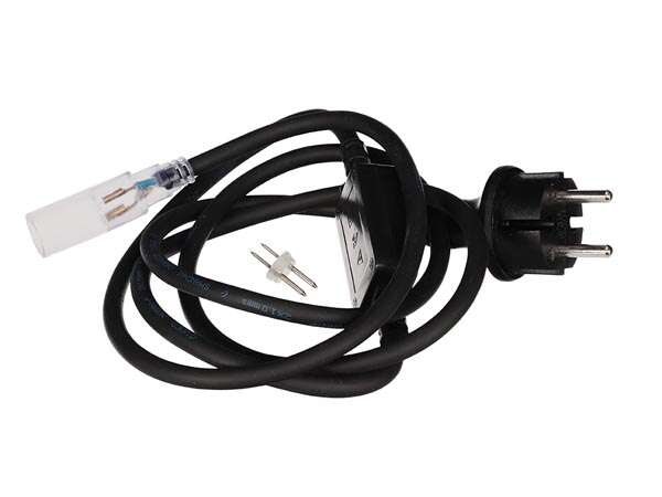 Image du produit CABLE ALIMENTATION DE CORDON LUMINEUX 4A 2M NOIR 230V