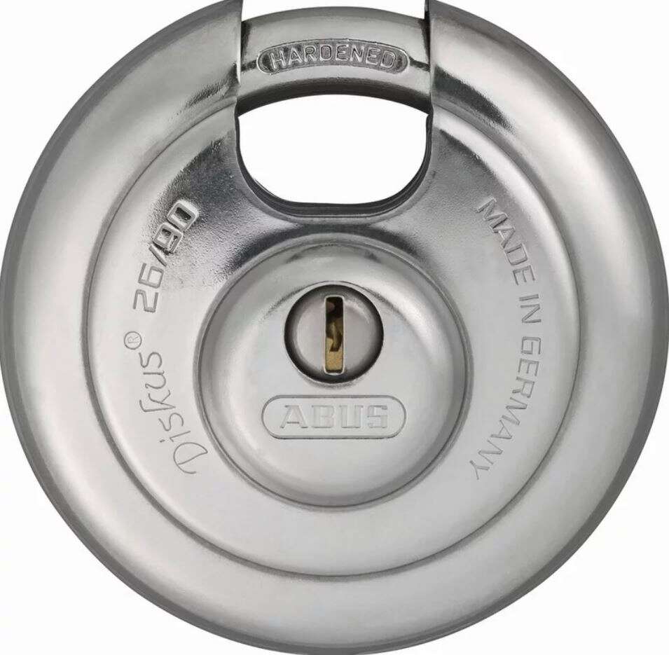 Image du produit CADENAS ABUS INVIOLABLE ROND INOX 90 MM DISKUS