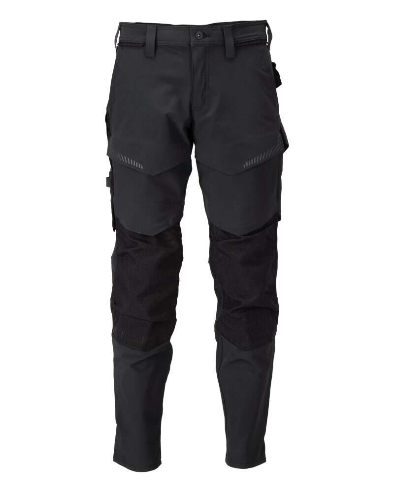 Image du produit PANTALON NOIR SOUPLE ULTIMATE A POCHE GENOU.