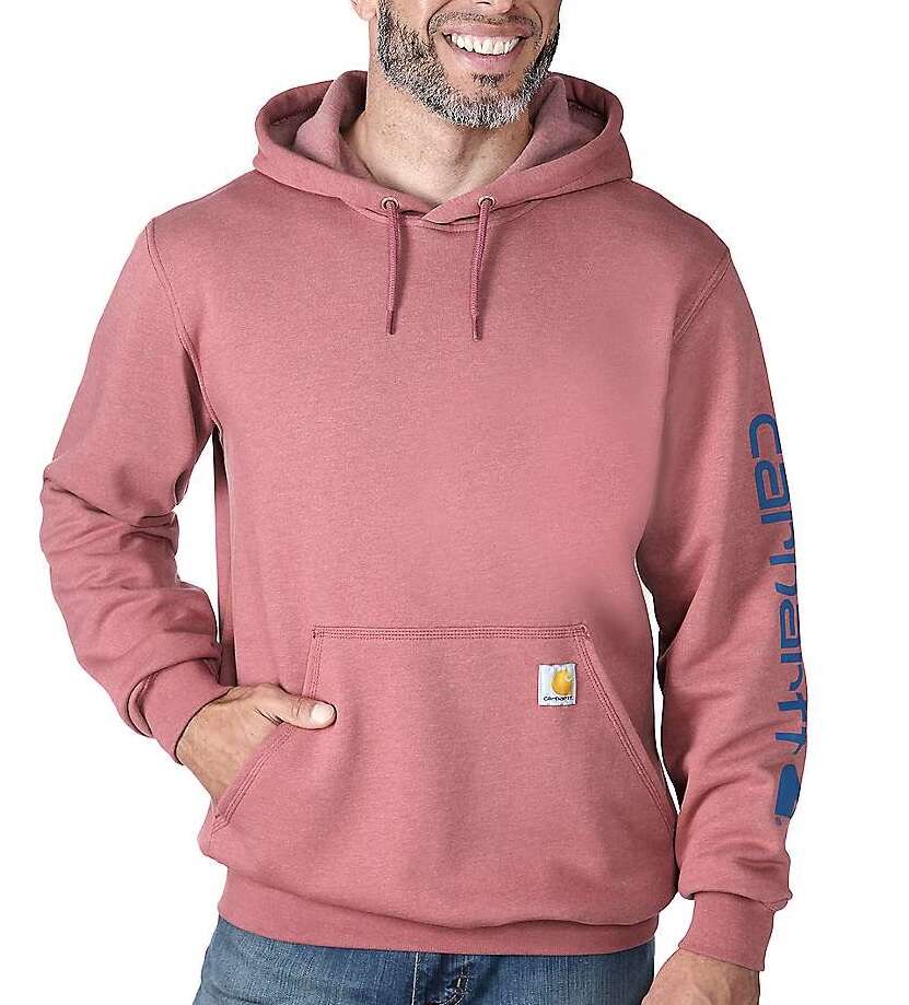 Image du produit SWEAT A CAPUCHE CARHARTT ROUGE ROSÉ LOGO MANCHE K288 R96