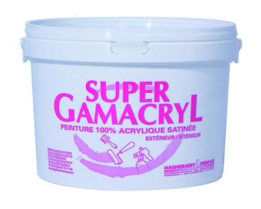 Image du produit PEINTURE ACRYLIQUE GAMACRYL SUPER BLANC SATINE 2.5L (EAU)