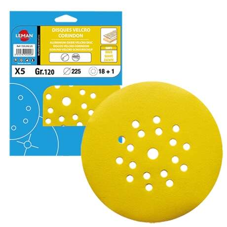 Image du produit DISQUE VELCRO 6 TROUS Ø 225MM GR 60 JAUNE PAR 25 4423780