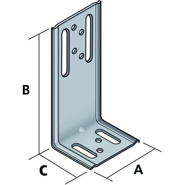 Image du produit EQUERRE DE BARDAGE EBC 64X158X53 MM EP 2.5 MM (50)