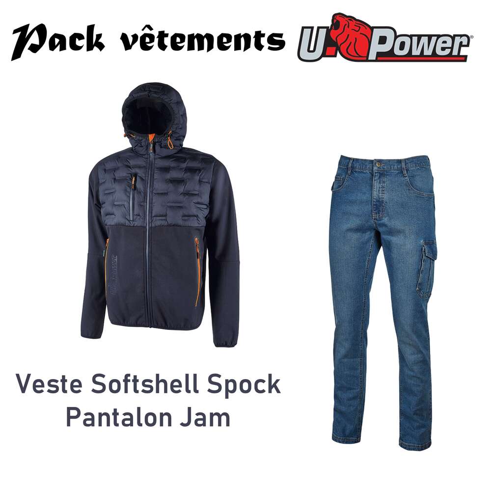 Image du produit LOT SOFTSHELL+JEANS BLEU  S UPOWER