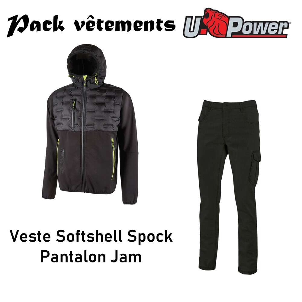 Image du produit LOT SOFTSHELL+JEANS  BLACK CARBON