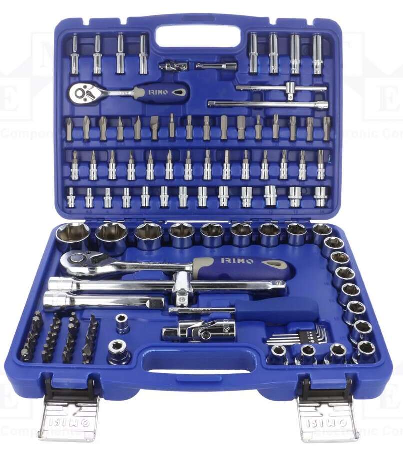 Image du produit COFFRET 115  OUTILS AVEC CLIQUET, DOUILLES ET EMBOUTS. 1/2" 1/4"