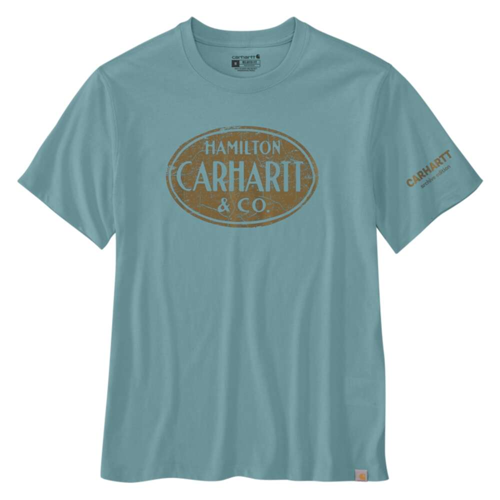 Image du produit T SHIRT CARHARTT VERT 106774 HL0 LOGO HAMILTON GRAPH POITRINE