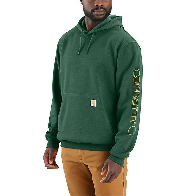 Image du produit SWEAT CAPUCHE CARHARTT K288 HL3 BLEU CANARD SLEEVE  LOGO MANCHE