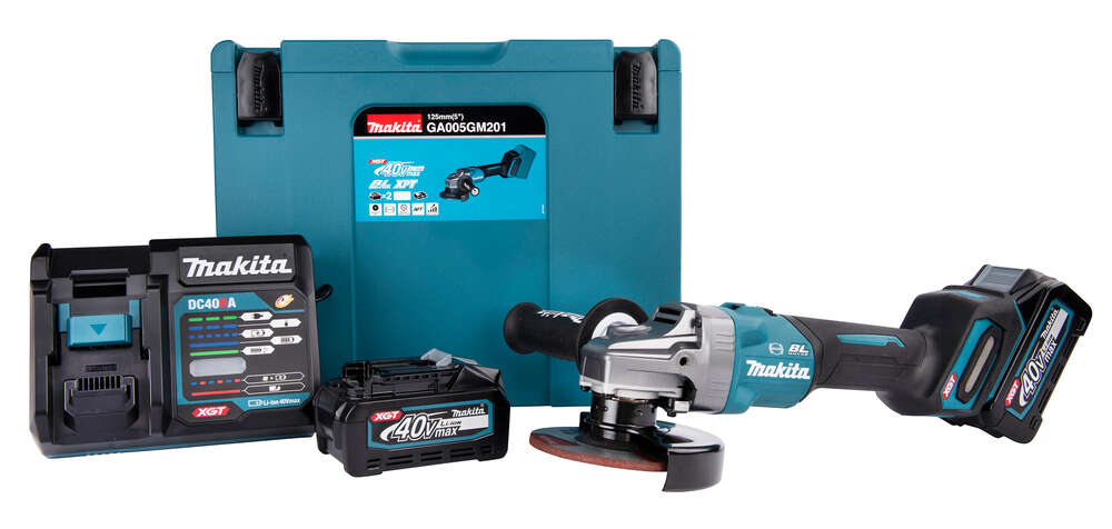 Image du produit MEULEUSE &Oslash; 125MM GA005GM201 40V MAKITA 2BAT 4AH 1 CHARGEUR