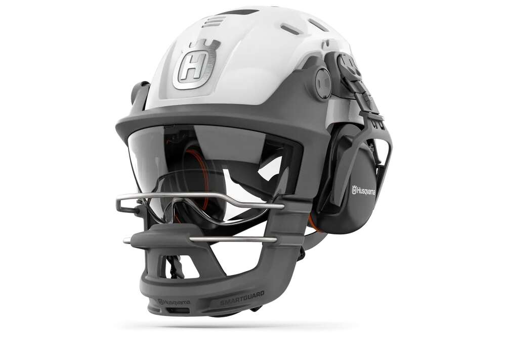Image du produit CASQUE CHANTIER SMARTGUARD HUSQVARNA PE10H BLANC AVEC PROTEGE MENTON