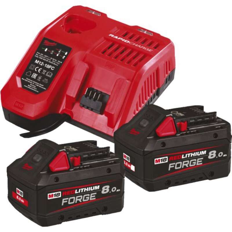 Image du produit PACK ENERGY 18V, 8,0 AH RED LITHIUM M18 FORGENRG-802 SYST M18 MILWAUKEE + CHARGEUR