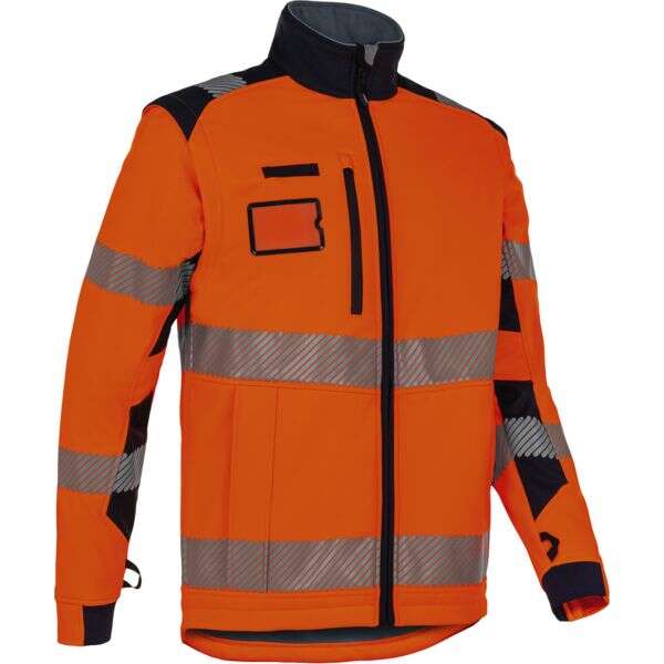 Image du produit BLOUSON VESTE SOFTSHELL SKYD VIND HIVI ORANGE MARINE