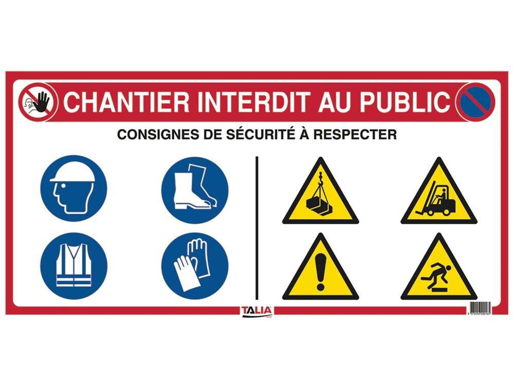 Image du produit PANNEAU ECO 80X40CM "SIGNALETIQUE 10 EN 1" CONSIGNE SECURITE