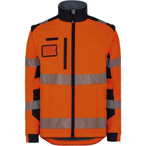 Image du produit BLOUSON VESTE SOFTSHELL SKYD VIND HIVI ORANGE MARINE