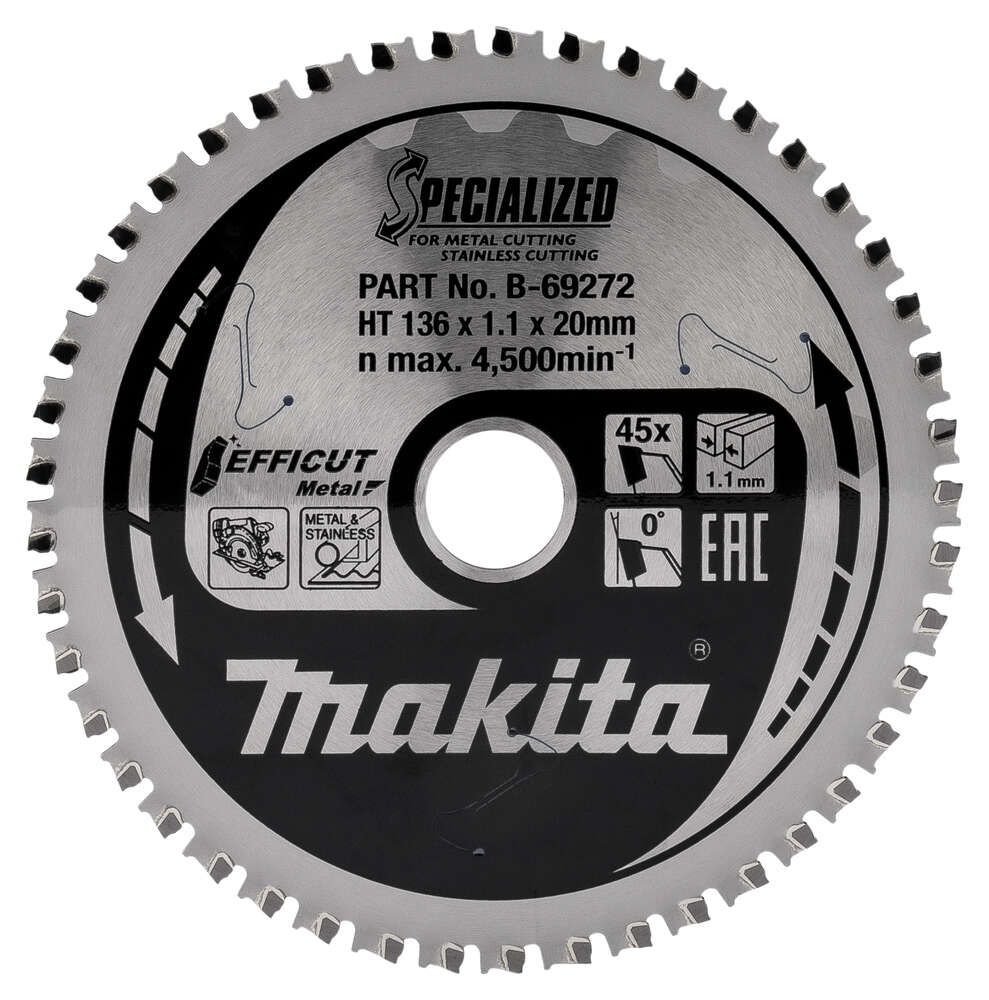 Image du produit LAME CARB MET INOX EFFICUT 136X20MM 45D