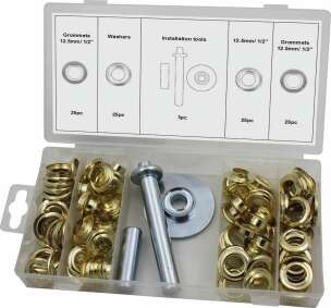 Image du produit KIT OUTILS 100 OEILLETS + RONDELLES POUR REPARATION BACHE