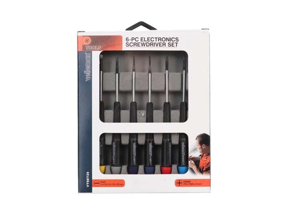 Image du produit JEU 6 TOURNEVIS DE PRECISION TETE PLATE / PHILLIPS