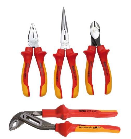 Image du produit JEU 4 PINCES ISOLEES BEC COUPANTE UNIVERSELLE MULTIPRISE SAM